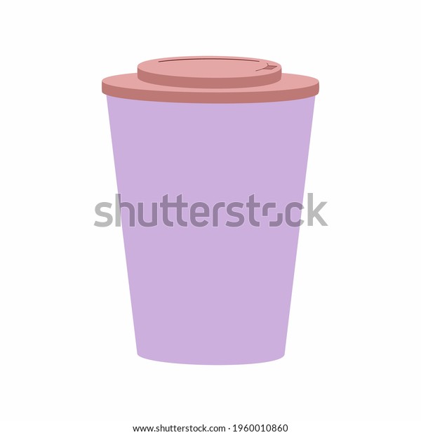 Outline Vector Illustration Paper Cup Cap Stock Vector (Royalty Free ...