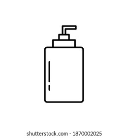 Icono de jabón líquido vector de contorno aislado en fondo blanco. esp
