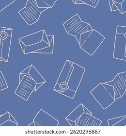 Outline Vector Mail Pattern Repeat Seamless for Wallpaper Background Cover Packaging