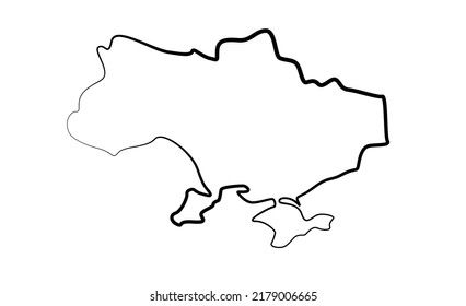 Outline Vector Map Ukraine Map Ukraine Stock Vector (Royalty Free ...