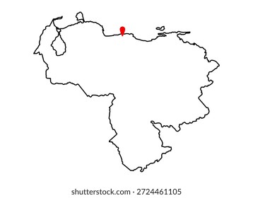 Mapa de Vector de Venezuela.