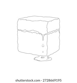 Esquema Vector de derretir cubitos de hielo.