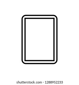 Outline Vector Pad Tablet Mobile Device Gadget Icon