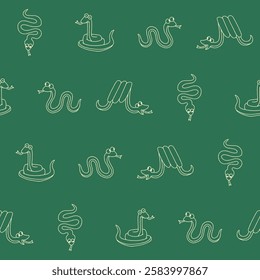 Outline Vector of Snake Seamless Pattern Background for Print Fabric Surface Fashion Wrapping