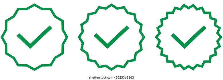 Symbol für Konturüberprüfung mit bearbeitbarem Strich. Blaues Häkchen, genehmigtes Häkchen. Verifizierter Nutzer in den sozialen Medien, zertifizierter und ursprünglicher Account, bestätigtes Profil, Verifizierungszeichen. 