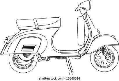 Outline Vespa Primavera