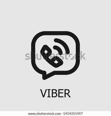 Outline viber vector icon. Viber illustration for web, mobile apps, design. Viber vector symbol.
