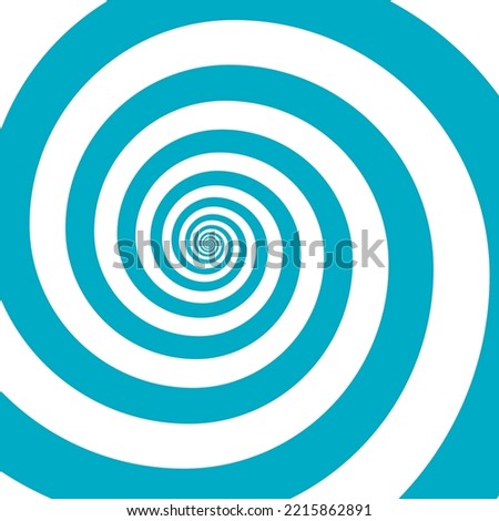 Outline vibrant black white paint drawn curvy infinite burst artist painting logo decor retro print style. Close up view modern bright red blue dizzy liquid fluid flow cycle pinwheel vertigo explosion