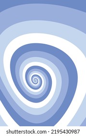 Forma espiral artística. Dibujo de vectores