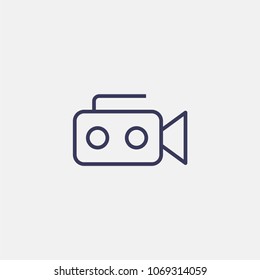 Outline video camera icon illustration vector symbol