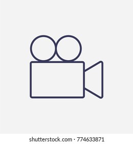 Outline video camera icon illustration vector symbol