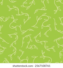 Outline Vine Vector Seamless Pattern illustration for Print, Wallpaper, Decoration.