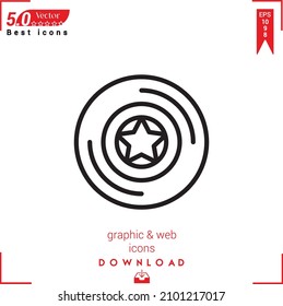 Outline vinyl Icon. vinyl icon vector isolated on white background. Graphic design, material-design, Best sellers 2022 icons, mobile application, UI UX design, EPS 10 format vector