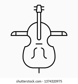 Outline violin vector icon