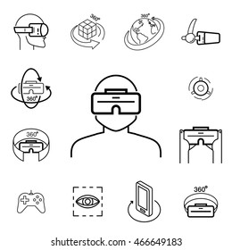 outline virtual reality headset