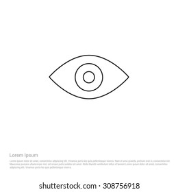 Outline Vision  Icon, Vector Illustration, Flat pictogram icon
