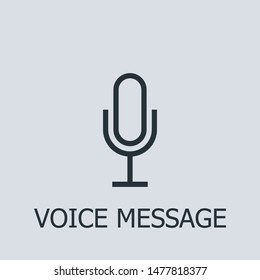 Outline voice message vector icon. Voice message illustration for web, mobile apps, design. Voice message vector symbol.