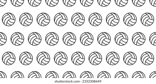 outline volley ball seamless pattern