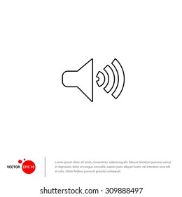 Outline volume Icon, Vector Illustration, Flat pictogram icon