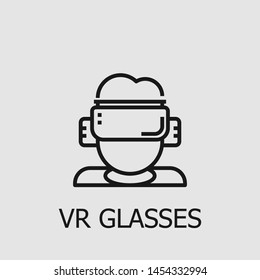 Outline vr glasses vector icon. Vr glasses illustration for web, mobile apps, design. Vr glasses vector symbol.