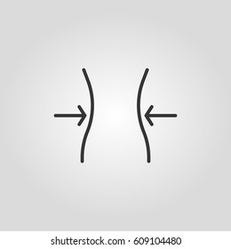  Outline waist  web icon