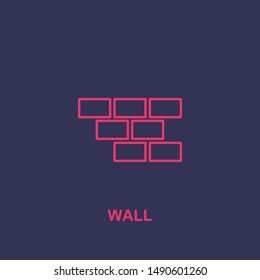 Outline wall  icon.wall  vector illustration. Symbol for web and mobile