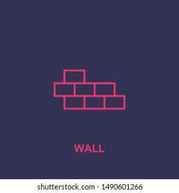 Outline wall  icon.wall  vector illustration. Symbol for web and mobile