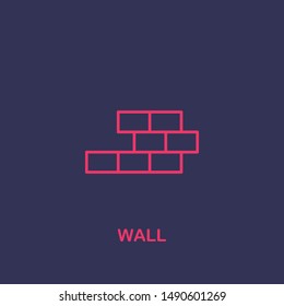 Outline wall  icon.wall  vector illustration. Symbol for web and mobile