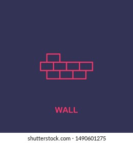 Outline wall  icon.wall  vector illustration. Symbol for web and mobile