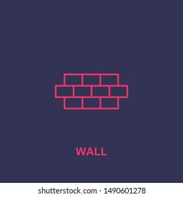 Outline wall  icon.wall  vector illustration. Symbol for web and mobile