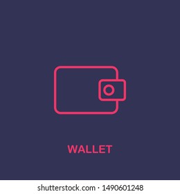 Outline wallet  icon.wallet  vector illustration. Symbol for web and mobile