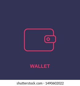Outline wallet  icon.wallet  vector illustration. Symbol for web and mobile