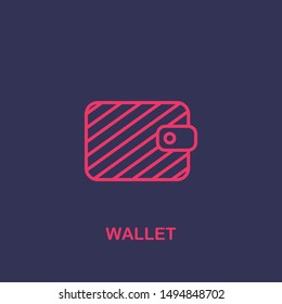 Outline wallet  icon.wallet  vector illustration. Symbol for web and mobile