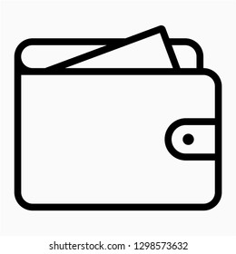 Outline Wallet vector icon