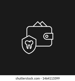 Outline wallet vector icon. Wallet illustration for web, mobile apps, design. Wallet vector symbol.