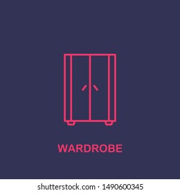Outline wardrobe icon.wardrobe vector illustration. Symbol for web and mobile