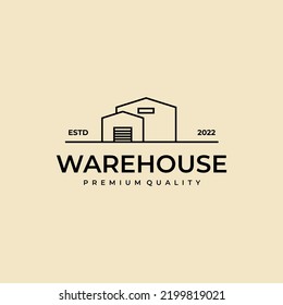 outline warehouse logo vector icon illustration