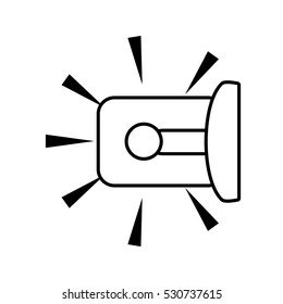 outline warning alarm alert security vector illustration eps 10