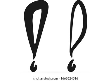 Icono de advertencia de esquema aislado en blanco. Dibujar signo de atención. Diseño adhesivo. Ilustración de material vectorial