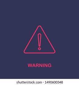 Outline warning icon.warning vector illustration. Symbol for web and mobile