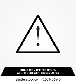 Outline warning icon.warning vector illustration. 