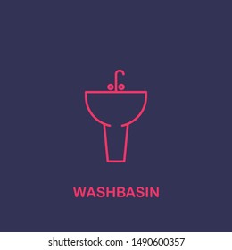 Outline washbasin icon.washbasin vector illustration. Symbol for web and mobile