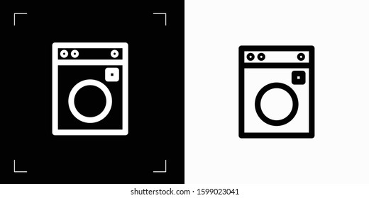 Outline Washing machine icon Vector illustration