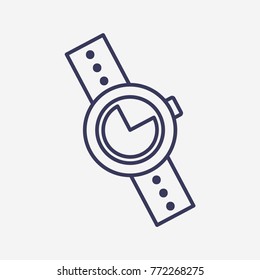 Outline watch icon illustration vector symbol