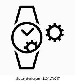 Outline Watchmaker pixel perfect vector icon