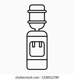 Outline water cooler vector icon