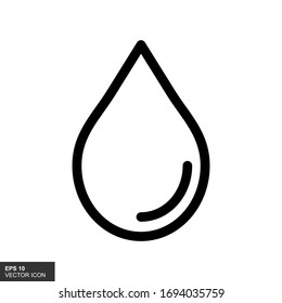 Icono de contorno de gotas de agua, ilustración vectorial. Estilo de diseño plano