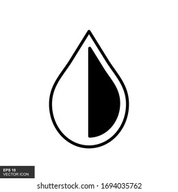 Umriss des Wassertropfens Symbol, Vektorillustration-Abbildung. Flachdesign-Stil