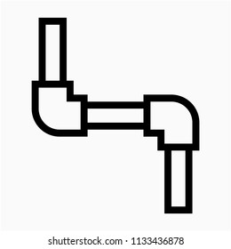outline water pipe vector icon