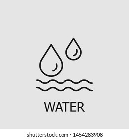 Outline water vector icon. Water illustration for web, mobile apps, design. Water vector symbol.